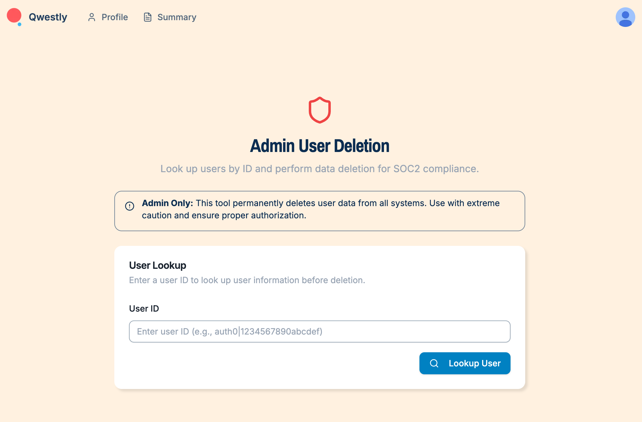 Admin User Lookup